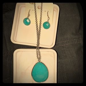 Fossil Necklace and Earring Set